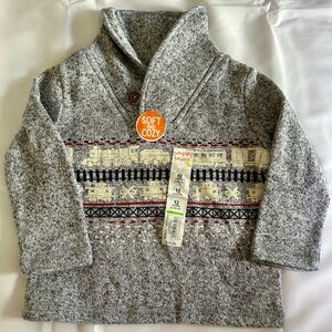 Jumping Beans Heather Gray Kids Sweater Jacket Size 12 months
